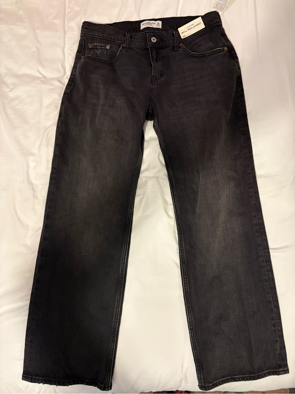 Abercrombie & Fitch NWT Washed Black Relaxed Jeans